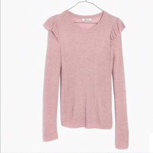 Madewell ruffles long sleeve pullover